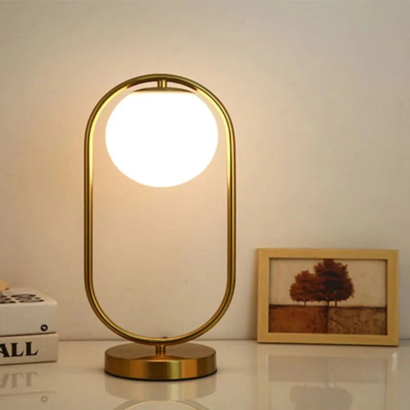 Livonez – LED Tafellamp van Glas en Hars met Moderne Ronde Vorm - LivonezLIV - 1 - YVC - 590