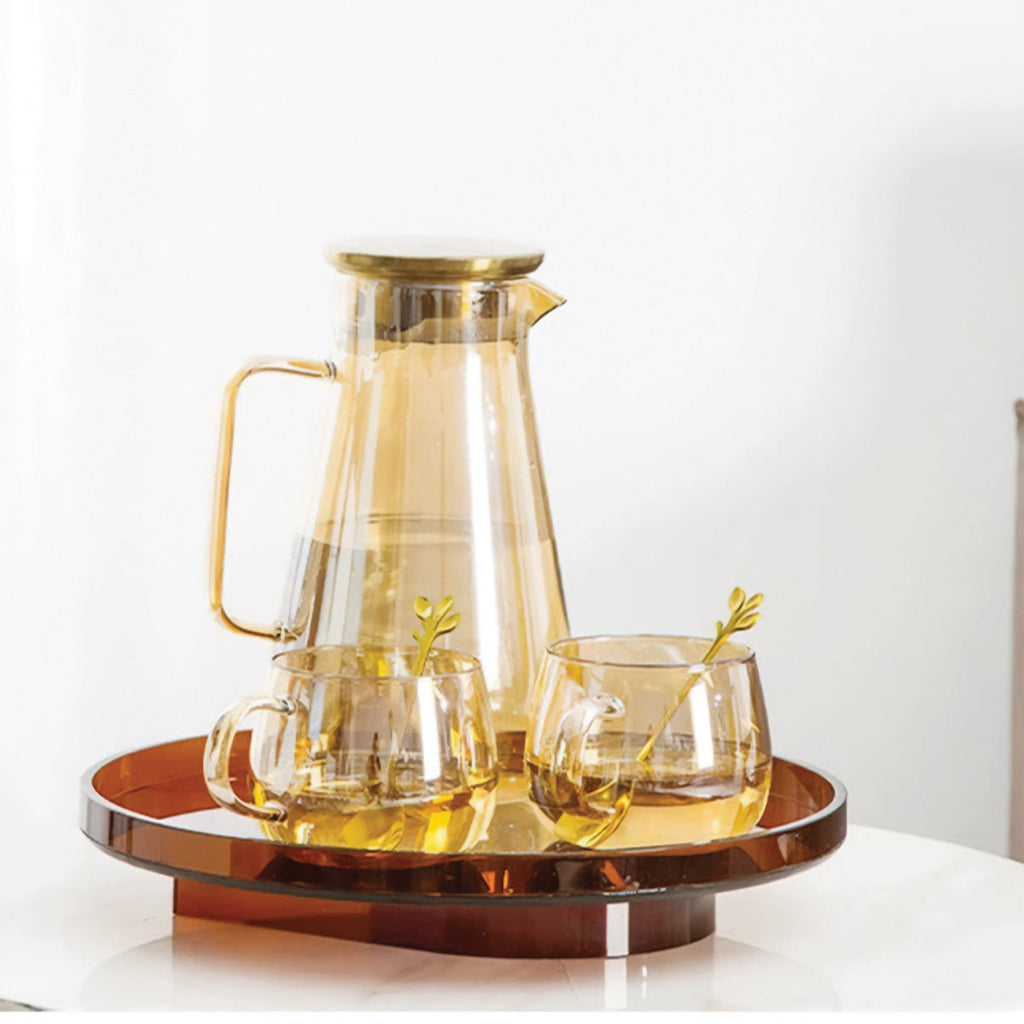 Livonez – Akrylserveerblad Rond of Rechthoekig, Amberkleurig - LivonezLIV - RONDOM - DYC - 716