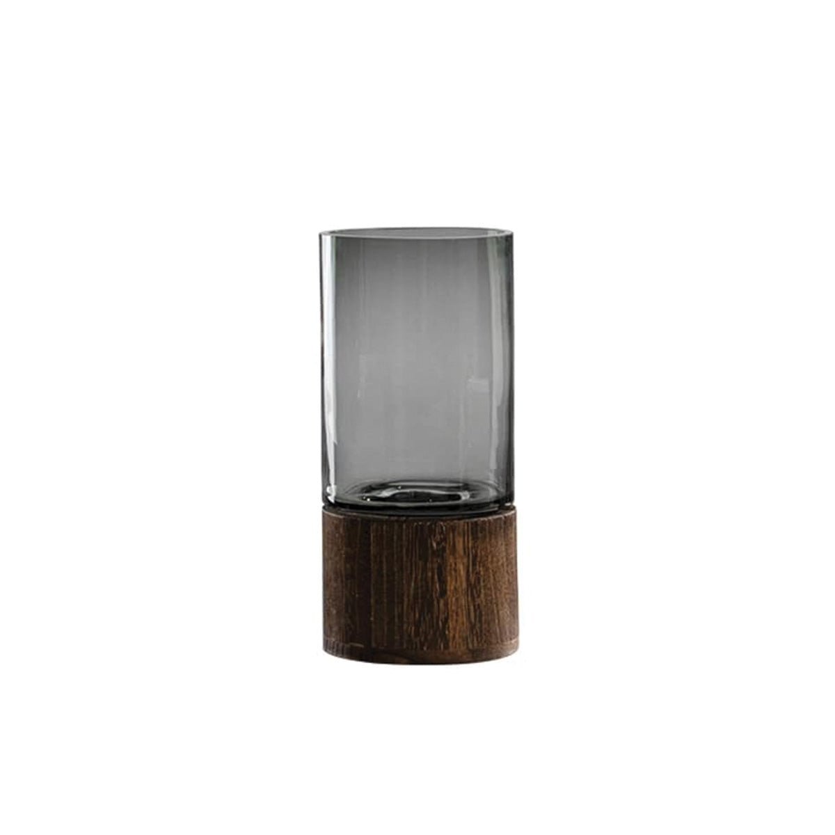 Livonez – Glas - en houten bloemenvaas - LivonezLIV - MAAT 1 - PZP - 804