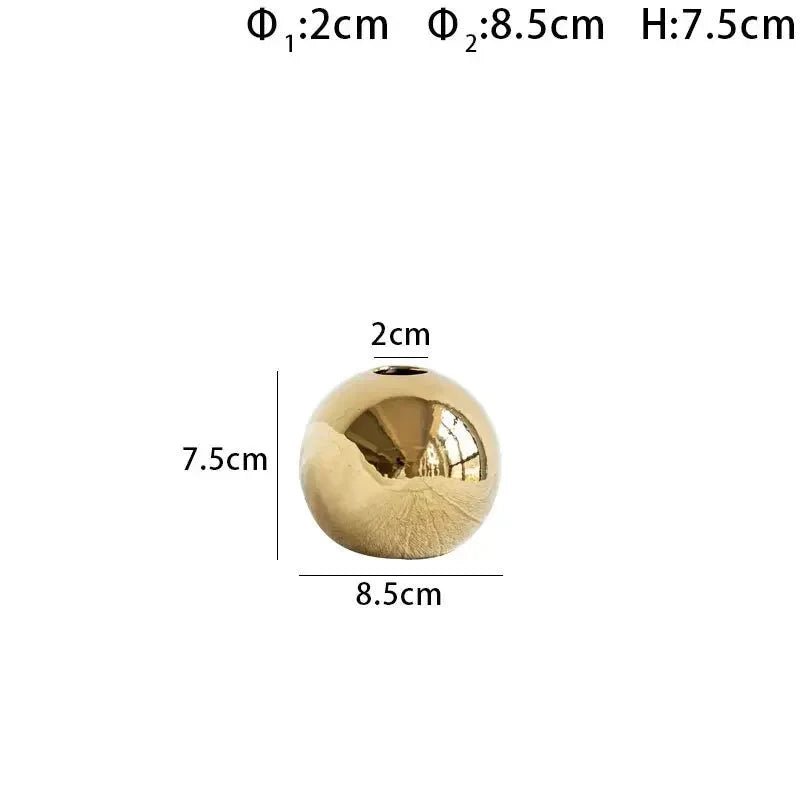 Livonez - Gouden keramische bolvaas - Livonez - GROOT - TZI - 718