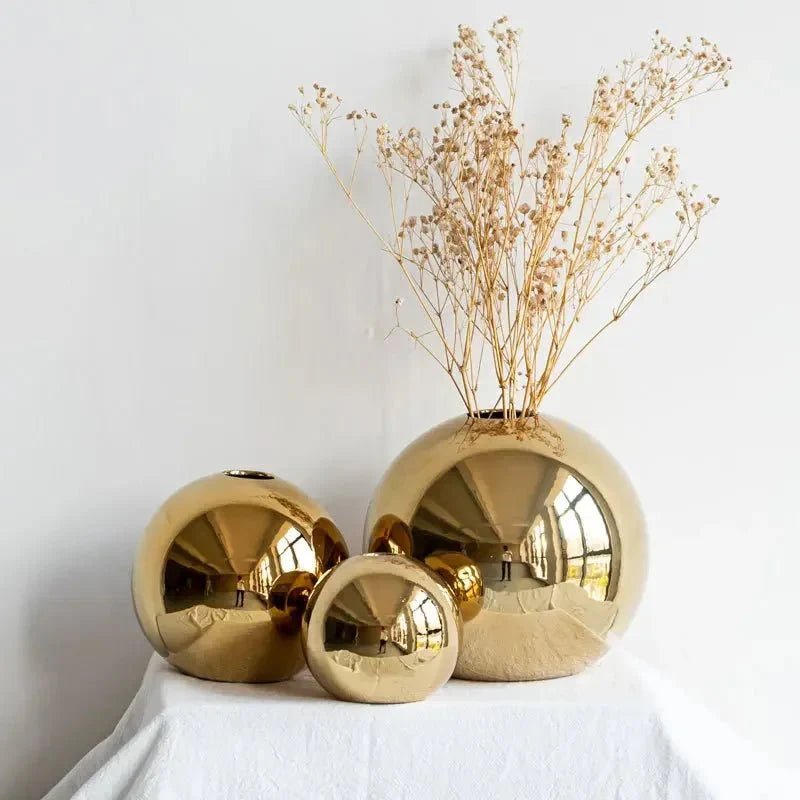 Livonez - Gouden keramische bolvaas - LivonezLIV - KLEIN - YAC - 239