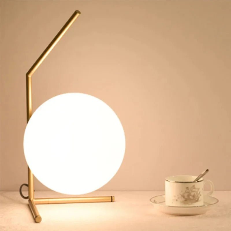 Livonez – LED Tafellamp van Glas en Hars met Moderne Ronde Vorm - Livonez - 11 - MDS - 518