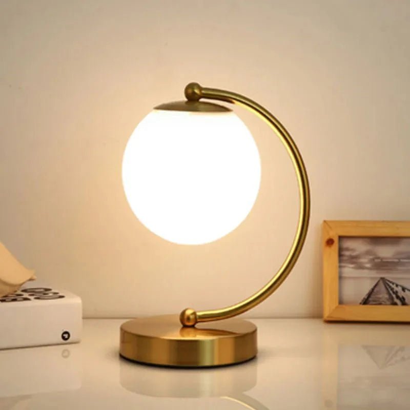Livonez – LED Tafellamp van Glas en Hars met Moderne Ronde Vorm - Livonez - 5 - FVD - 211