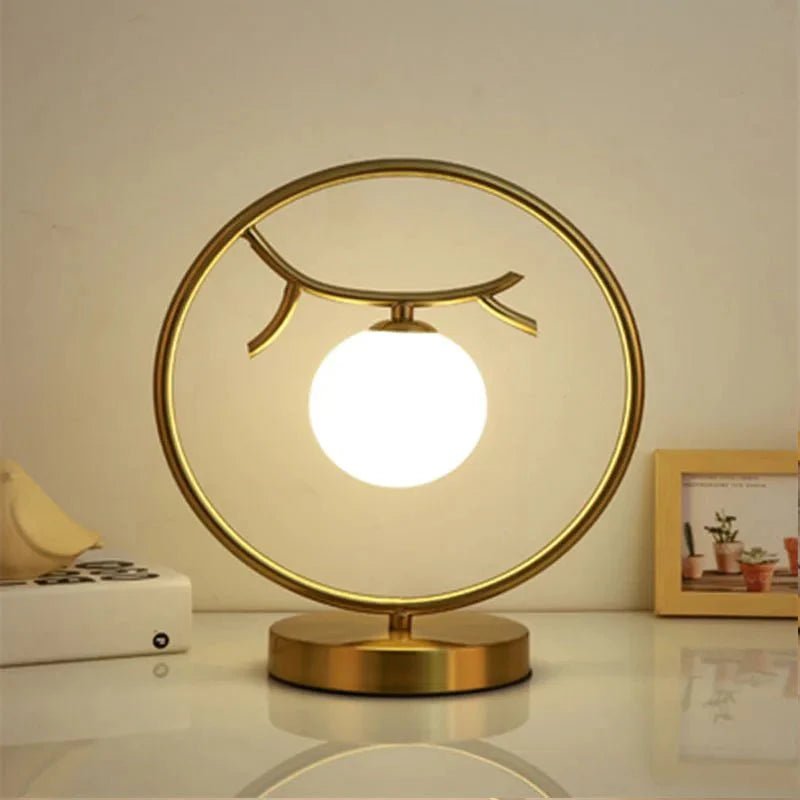 Livonez – LED Tafellamp van Glas en Hars met Moderne Ronde Vorm - Livonez - 6 - IQP - 708