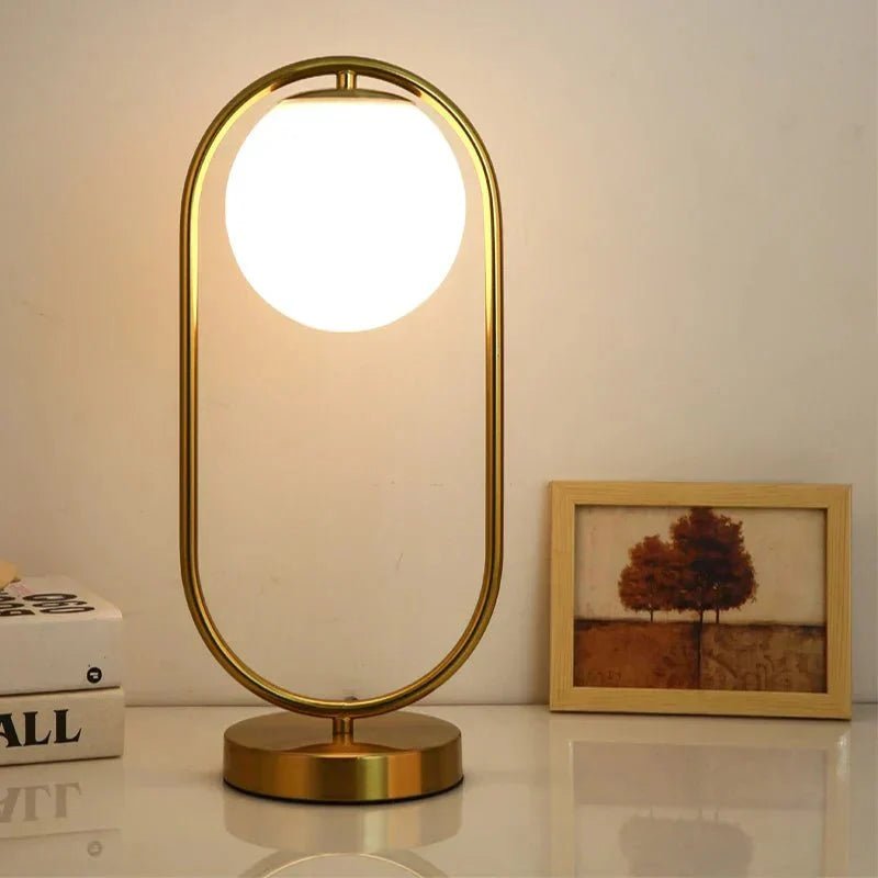 Livonez – LED Tafellamp van Glas en Hars met Moderne Ronde Vorm - LivonezLIV - 1 - YVC - 590