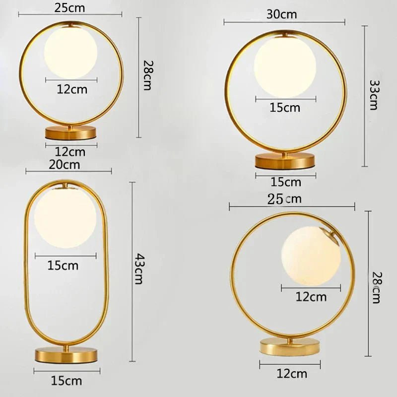 Livonez – LED Tafellamp van Glas en Hars met Moderne Ronde Vorm - LivonezLIV - 1 - YVC - 590