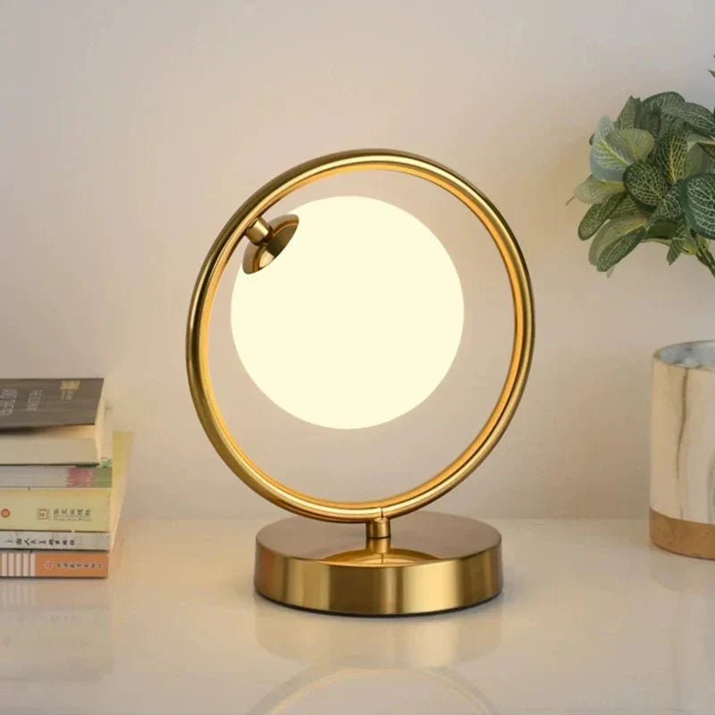 Livonez – LED Tafellamp van Glas en Hars met Moderne Ronde Vorm - LivonezLIV - 1 - YVC - 590