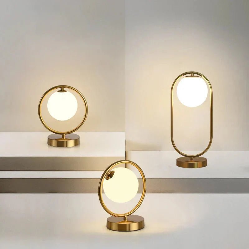 Livonez – LED Tafellamp van Glas en Hars met Moderne Ronde Vorm - LivonezLIV - 1 - YVC - 590